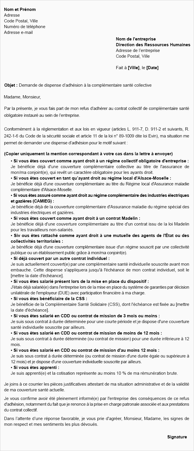 modèle lettre refus mutuelle modèle lettre refus mutuelle